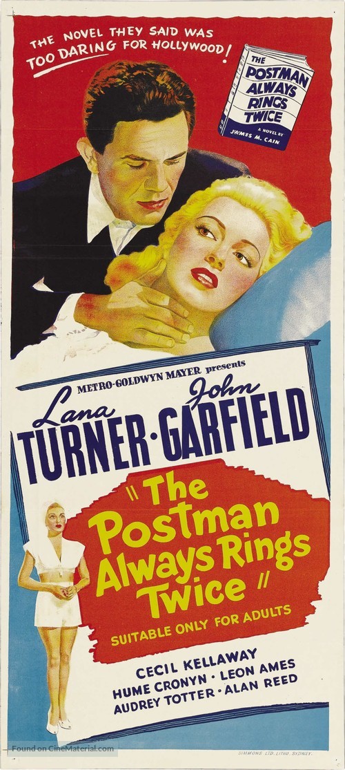 The Postman Always Rings Twice - Australian Movie Poster