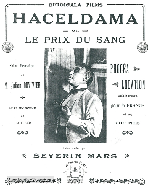 Haceldama ou Le prix du sang - French Movie Poster