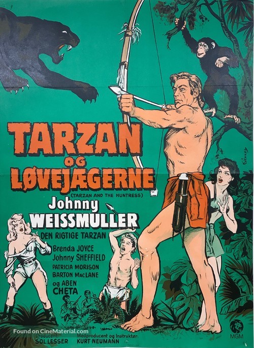 Tarzan and the Huntress - Danish Movie Poster