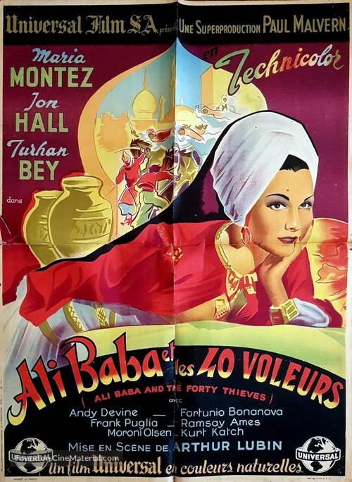 Ali Baba and the Forty Thieves - French Movie Poster
