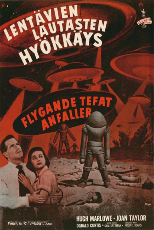 Earth vs. the Flying Saucers - Finnish Movie Poster