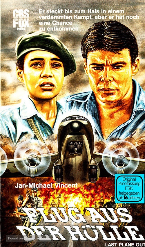 Last Plane Out - German VHS movie cover