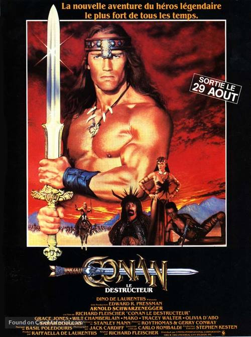 Conan The Destroyer - French Movie Poster