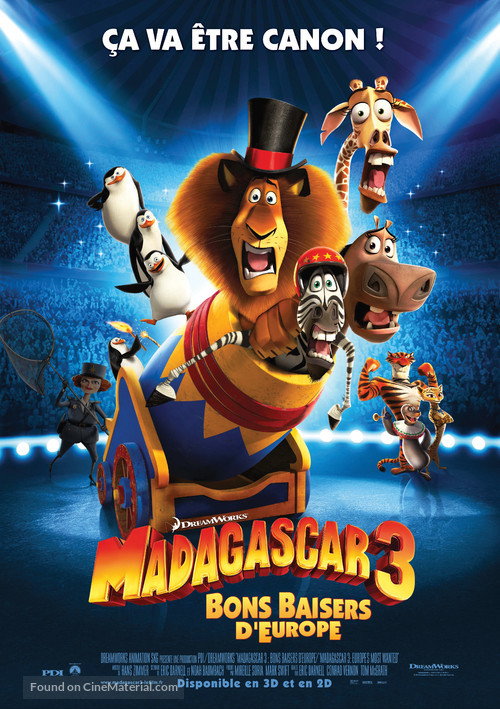 Madagascar 3: Europe&#039;s Most Wanted - French Movie Poster