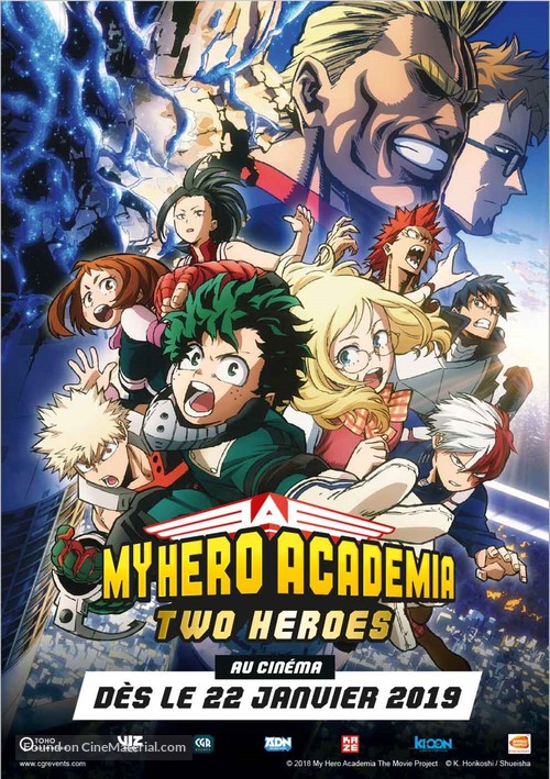 Boku no Hero Academia the Movie - French Movie Poster