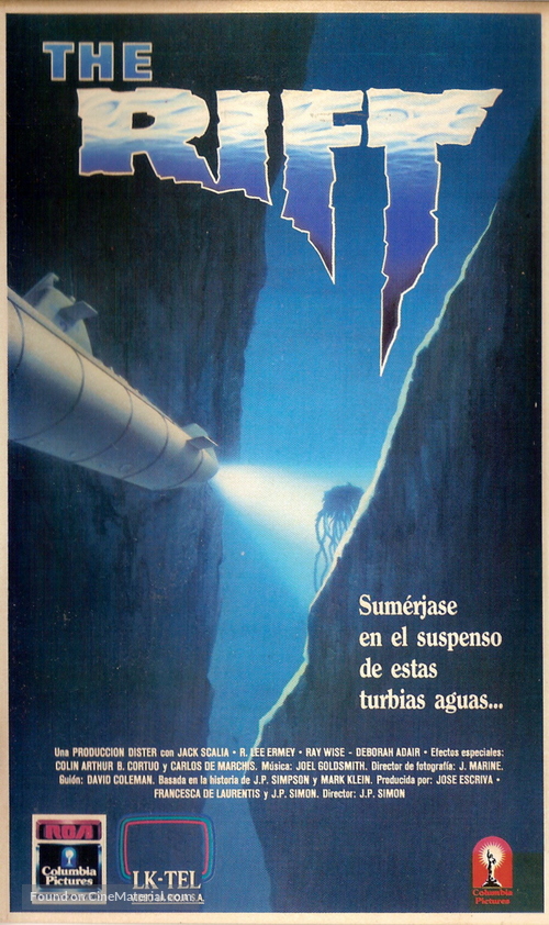 The Rift - Argentinian VHS movie cover