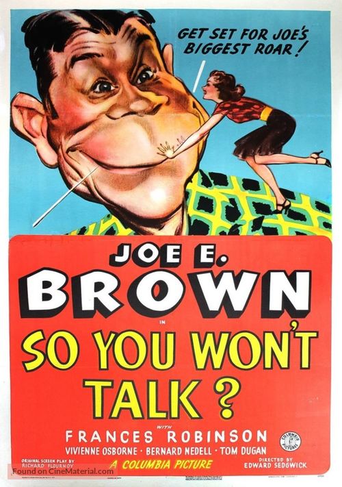 So You Won&#039;t Talk - Movie Poster