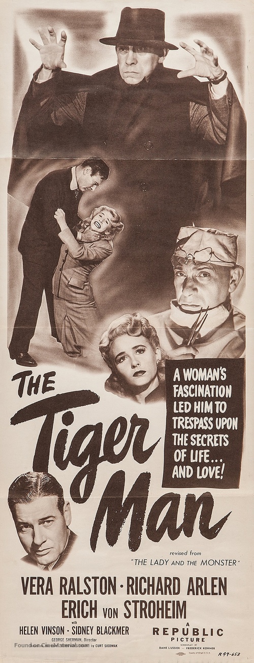 The Lady and the Monster - Re-release movie poster