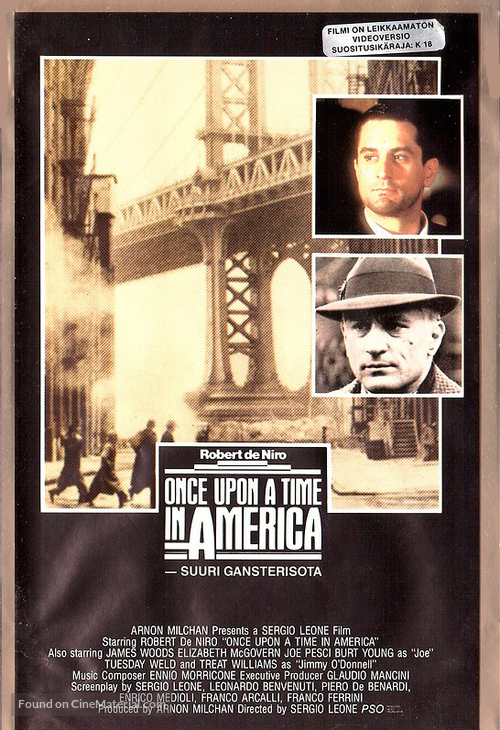 Once Upon a Time in America - Finnish VHS movie cover