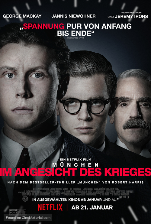 Munich: The Edge of War - German Movie Poster