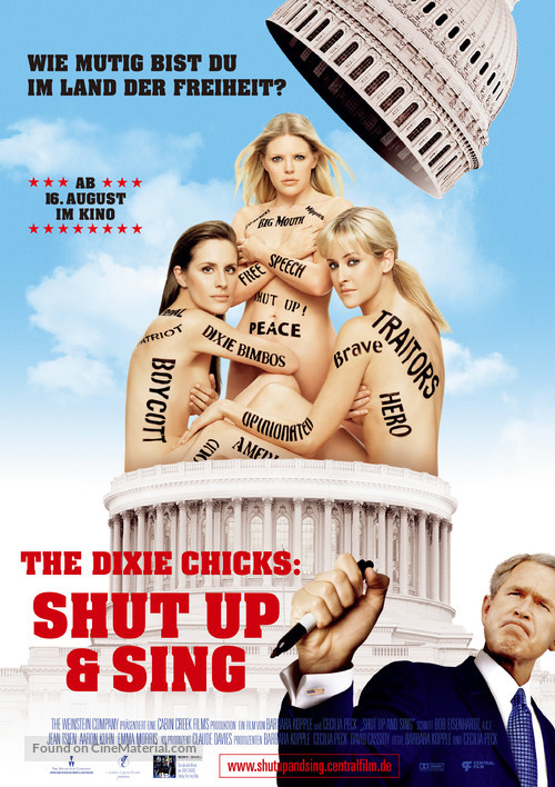 Shut Up &amp; Sing - German Movie Poster