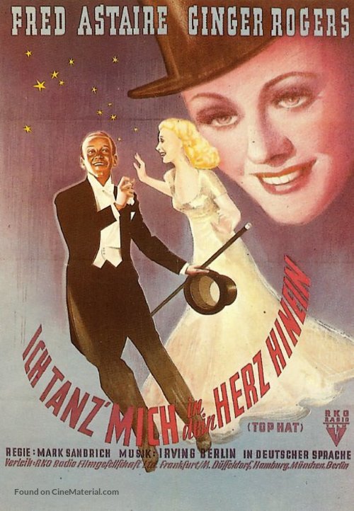 Top Hat - German Movie Poster