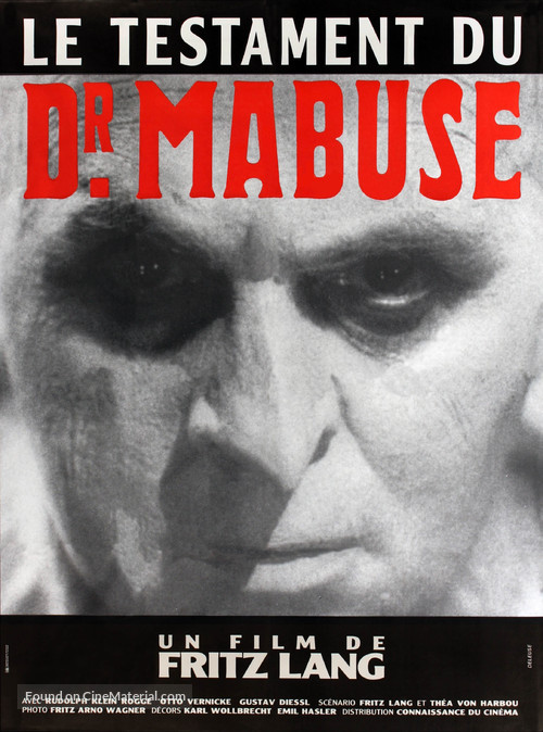 Das Testament des Dr. Mabuse - French Movie Poster
