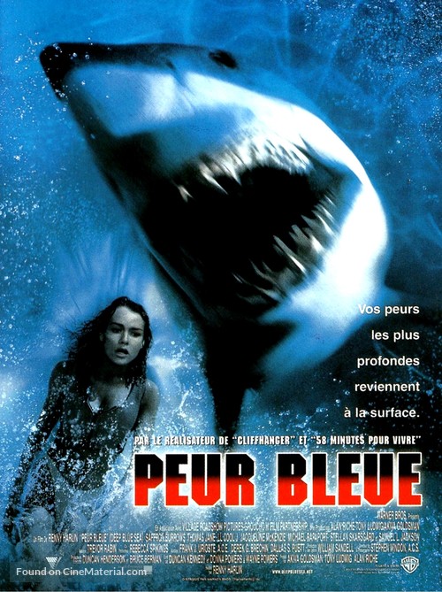 Deep Blue Sea - French Movie Poster