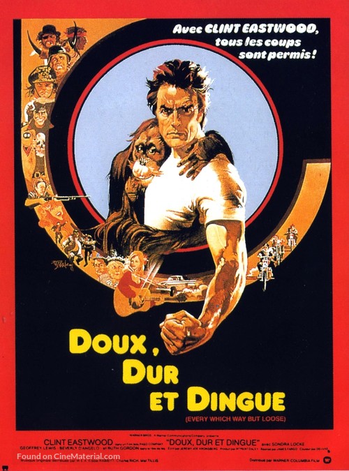 Every Which Way But Loose - French Movie Poster