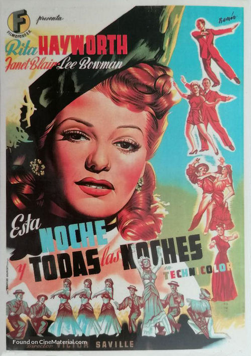 Tonight and Every Night - Spanish Movie Poster