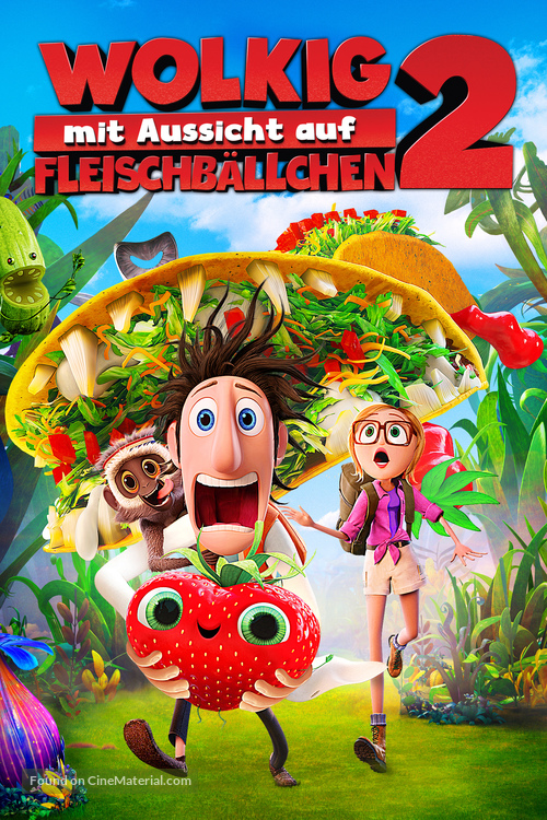 Cloudy with a Chance of Meatballs 2 - German DVD movie cover