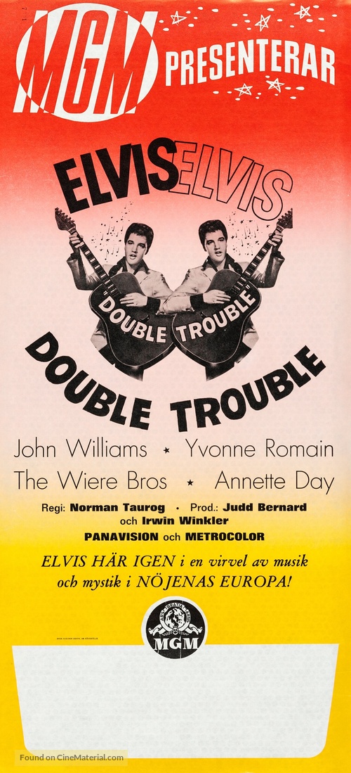 Double Trouble - Swedish Movie Poster