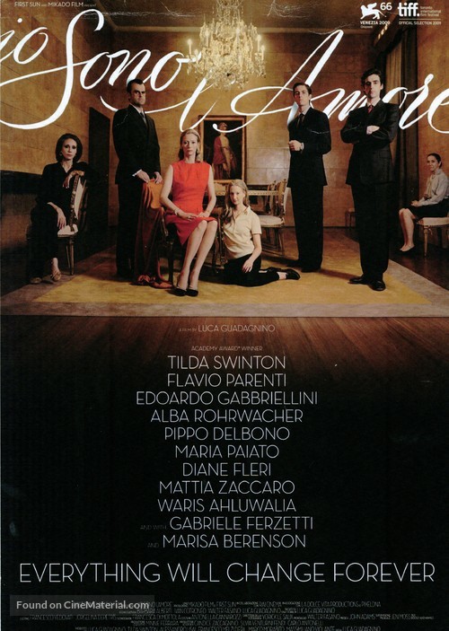 Io sono l&#039;amore - International Movie Poster