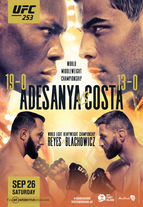 UFC 253: Adesanya vs. Costa - British Movie Poster