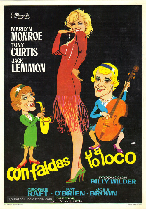 Some Like It Hot - Spanish Movie Poster