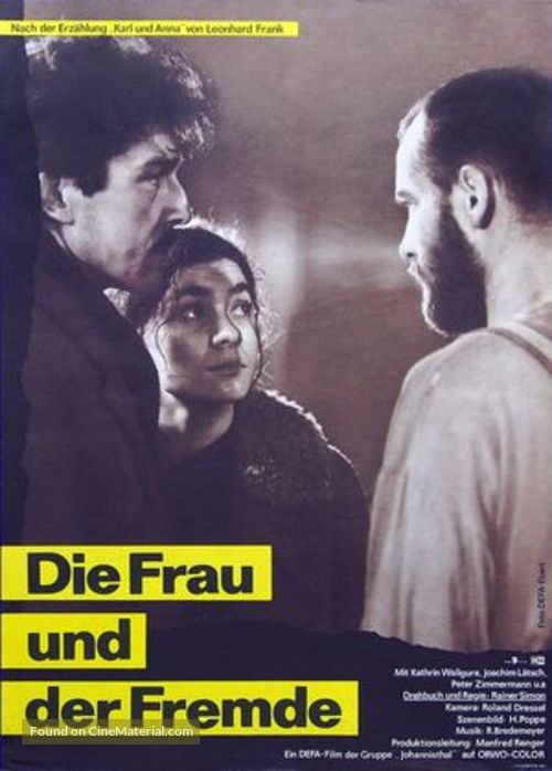 Frau und der Fremde, Die - German Movie Cover