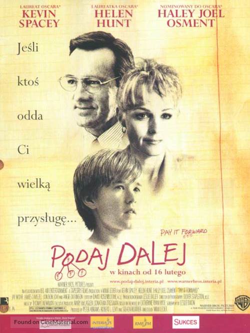 Pay It Forward - Polish poster