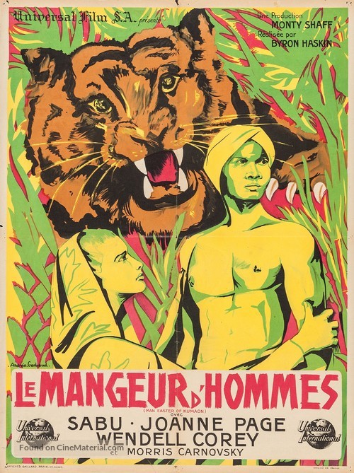 Man-Eater of Kumaon - French Movie Poster