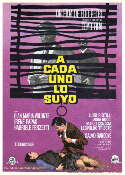 A ciascuno il suo - Spanish Movie Poster