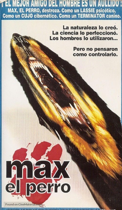 Man&#039;s Best Friend - Argentinian VHS movie cover