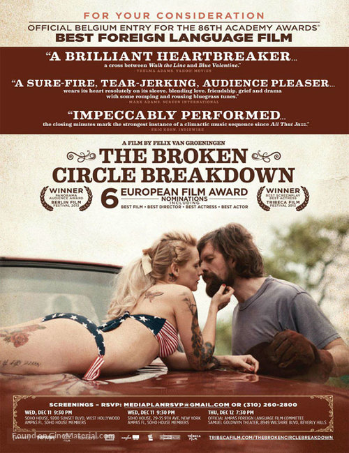 The Broken Circle Breakdown - For your consideration movie poster