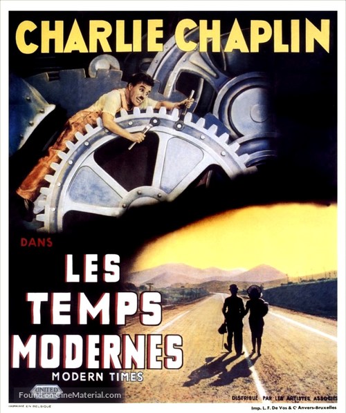Modern Times - Belgian Movie Poster
