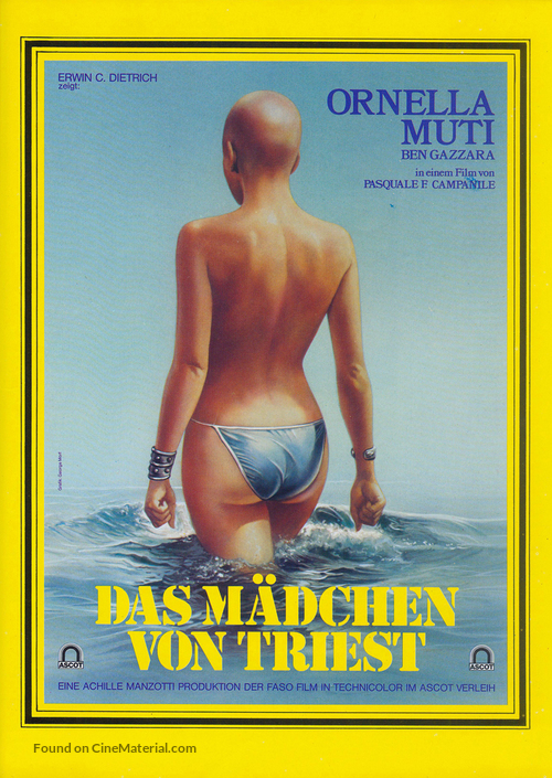 La ragazza di Trieste - German Movie Poster