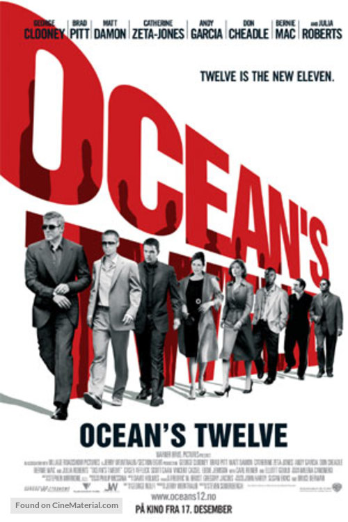 Ocean&#039;s Twelve - Norwegian Movie Poster