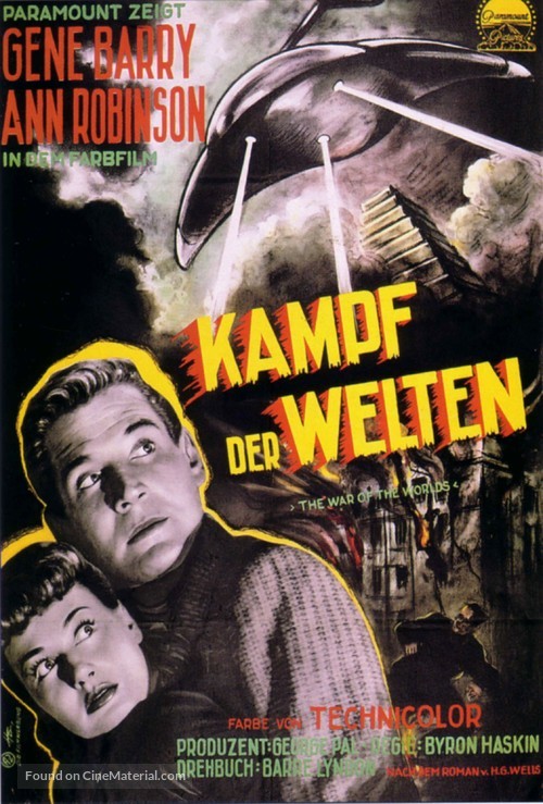 The War of the Worlds - German Movie Poster