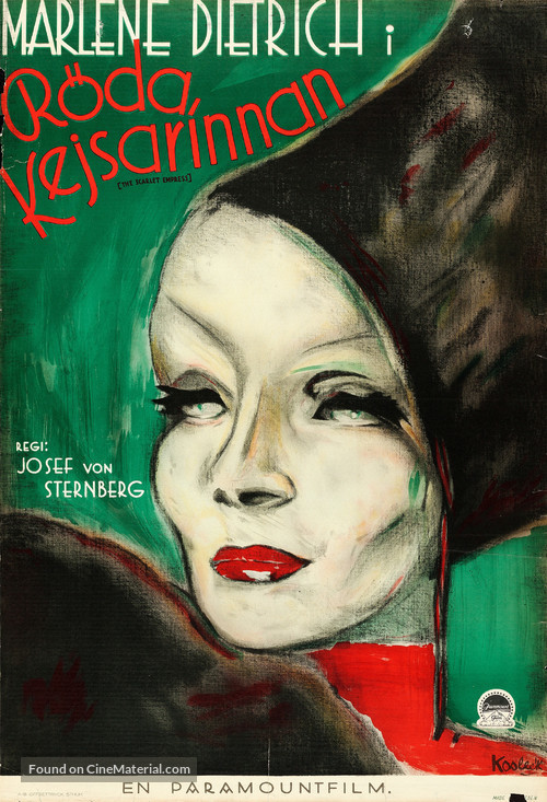 The Scarlet Empress - Swedish Movie Poster