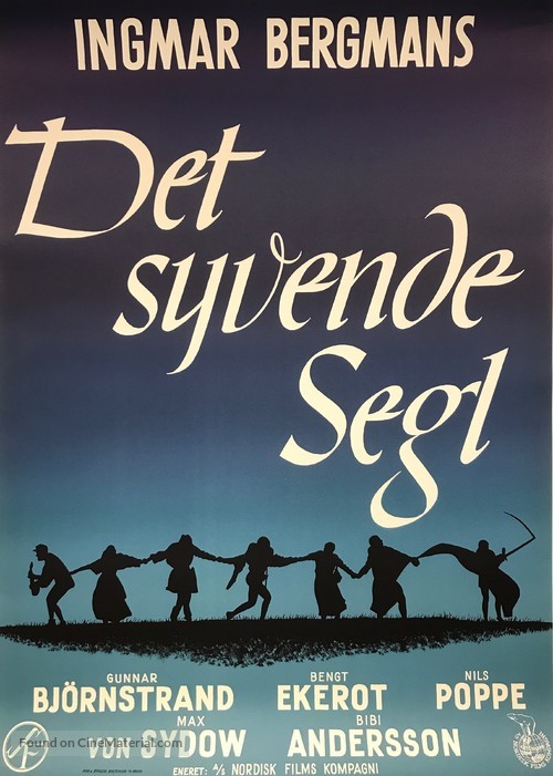 Det sjunde inseglet - Danish Movie Poster