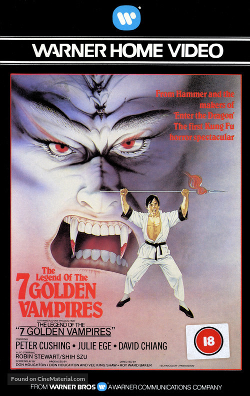The Legend of the 7 Golden Vampires - British VHS movie cover