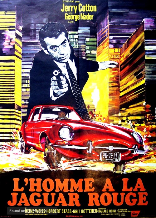 Der Tod im roten Jaguar - French Movie Poster