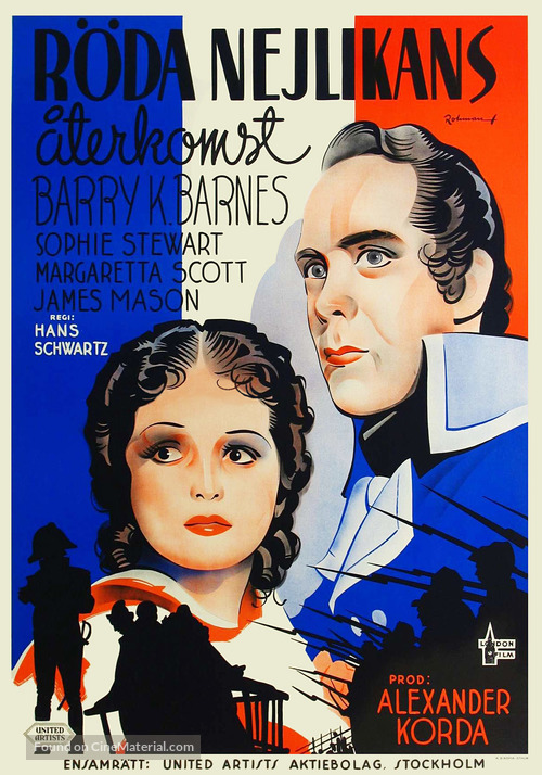 Return of the Scarlet Pimpernel - Swedish Movie Poster