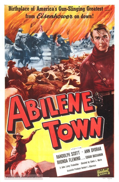 Abilene Town - Re-release movie poster