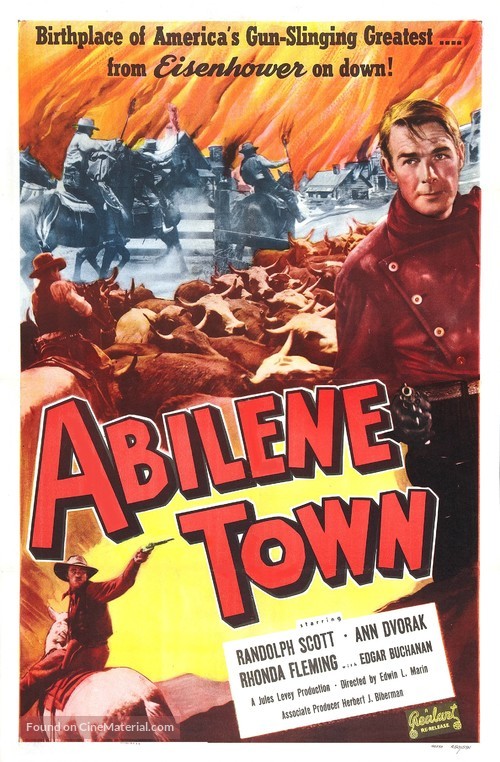 Abilene Town - Re-release movie poster