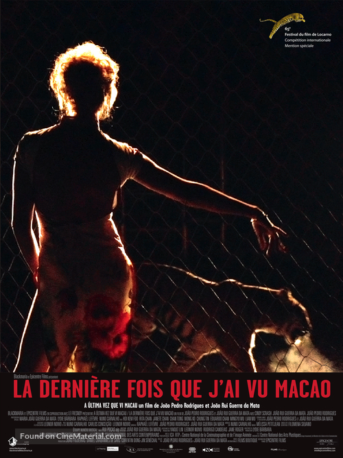 A &Uacute;ltima Vez Que Vi Macau - French Movie Poster