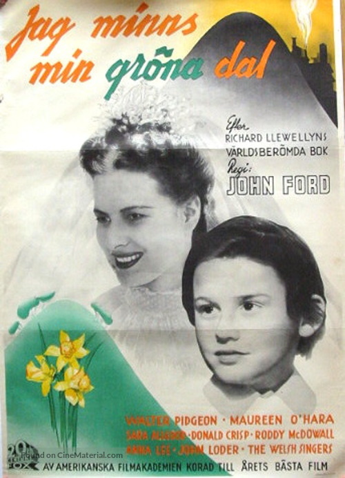 How Green Was My Valley - Swedish Movie Poster
