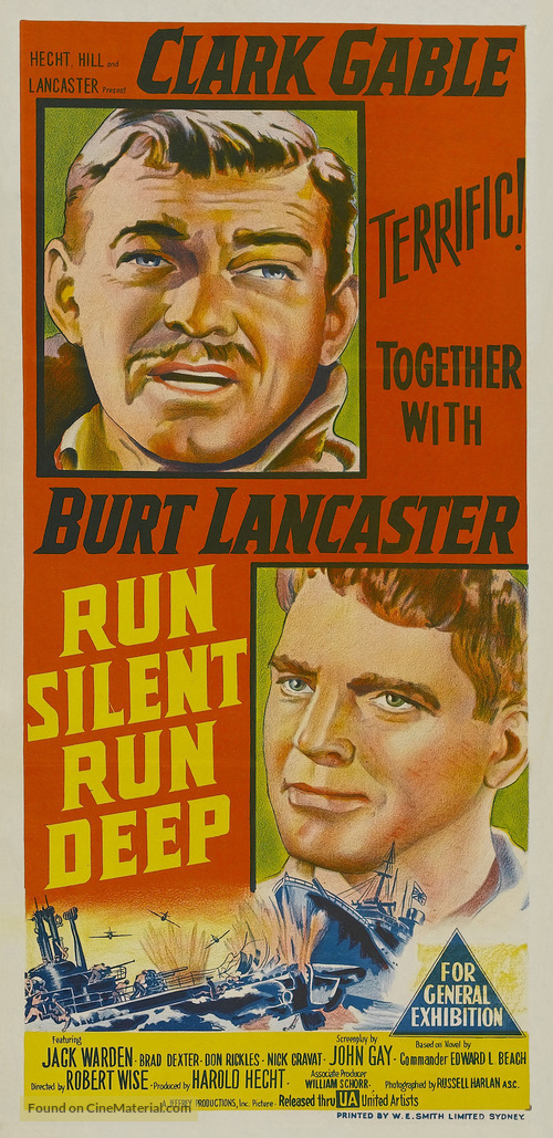 Run Silent Run Deep - Australian Movie Poster