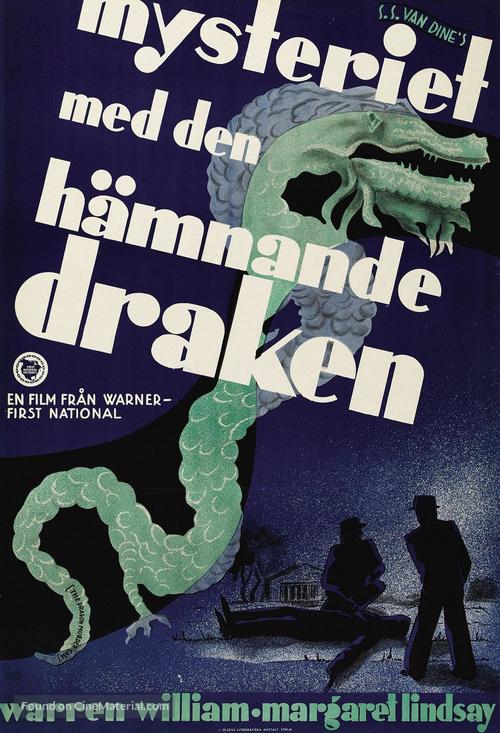 The Dragon Murder Case - Swedish Theatrical movie poster