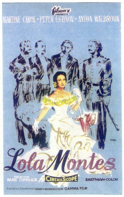 Lola Mont&egrave;s - Spanish Movie Poster