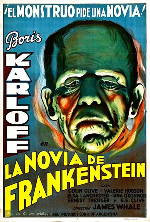 Bride of Frankenstein - Argentinian Movie Poster