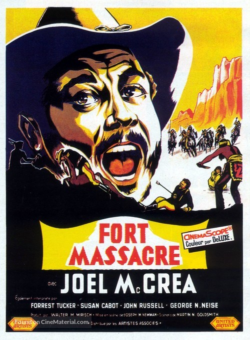Fort Massacre - French Movie Poster