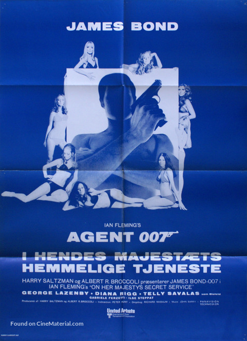 On Her Majesty&#039;s Secret Service - Danish Movie Poster